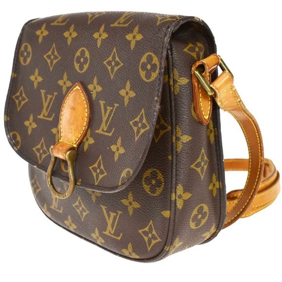 LOUIS VUITTON Saint Cloud MM Shoulder Bag Monogram Leather Brown Germany M51243 - Picture 3 of 13